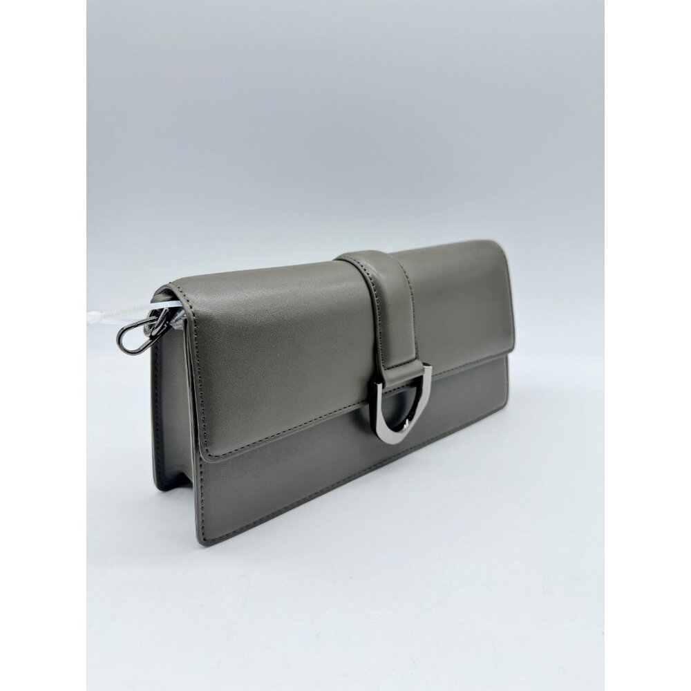 LIKE DREAMS Georgie East West front buckle faux-leather crossbody bag- Olive - Picture 14 of 16